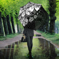 Polynesia Romantic Valentine Umbrella Sea Turtle Couple With Black Plumeria