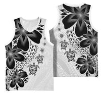 Polynesia Romantic Valentine Basketball Jersey Sea Turtle Couple With White Plumeria