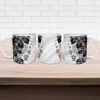 Polynesia Romantic Valentine Ceramic Mug Sea Turtle Couple With White Plumeria