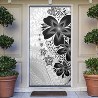 Polynesia Romantic Valentine Door Cover Sea Turtle Couple With White Plumeria