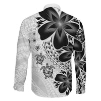 Polynesia Romantic Valentine Family Matching Off Shoulder Short Dress and Hawaiian Shirt Sea Turtle Couple With White Plumeria LT05 - Polynesian Pride
