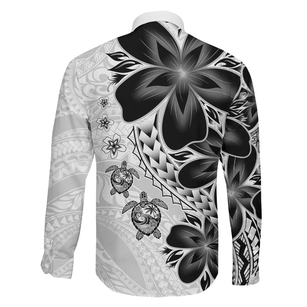 Polynesia Romantic Valentine Family Matching Puletasi and Hawaiian Shirt Sea Turtle Couple With White Plumeria