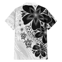 Polynesia Romantic Valentine Family Matching Short Sleeve Bodycon Dress and Hawaiian Shirt Sea Turtle Couple With White Plumeria LT05 - Polynesian Pride