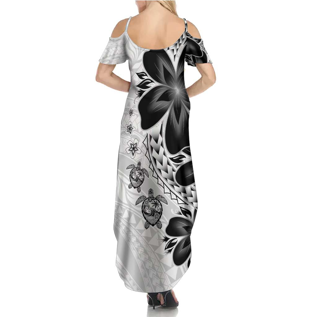 Polynesia Romantic Valentine Family Matching Summer Maxi Dress and Hawaiian Shirt Sea Turtle Couple With White Plumeria LT05 - Polynesian Pride