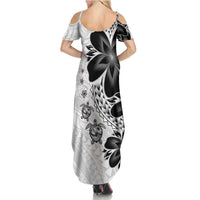 Polynesia Romantic Valentine Family Matching Summer Maxi Dress and Hawaiian Shirt Sea Turtle Couple With White Plumeria LT05 - Polynesian Pride