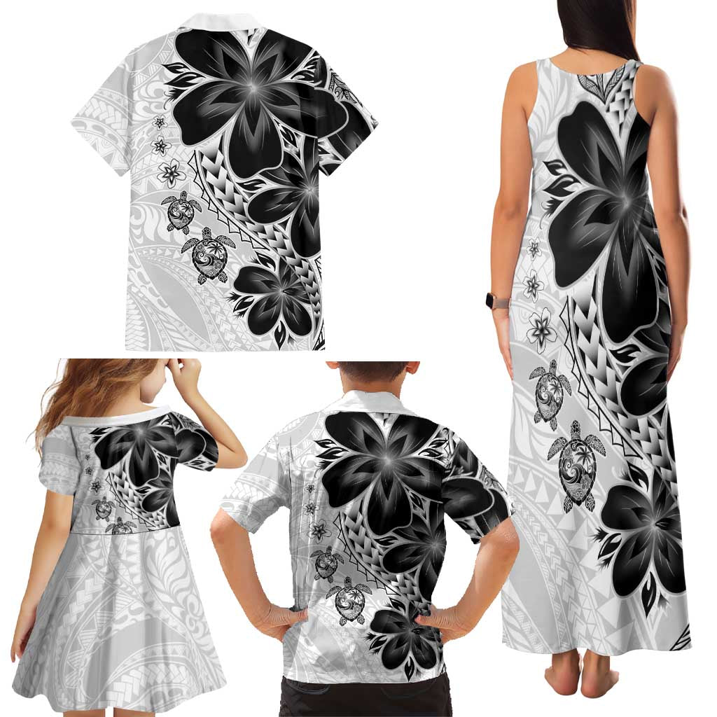 Polynesia Romantic Valentine Family Matching Tank Maxi Dress and Hawaiian Shirt Sea Turtle Couple With White Plumeria LT05 - Polynesian Pride