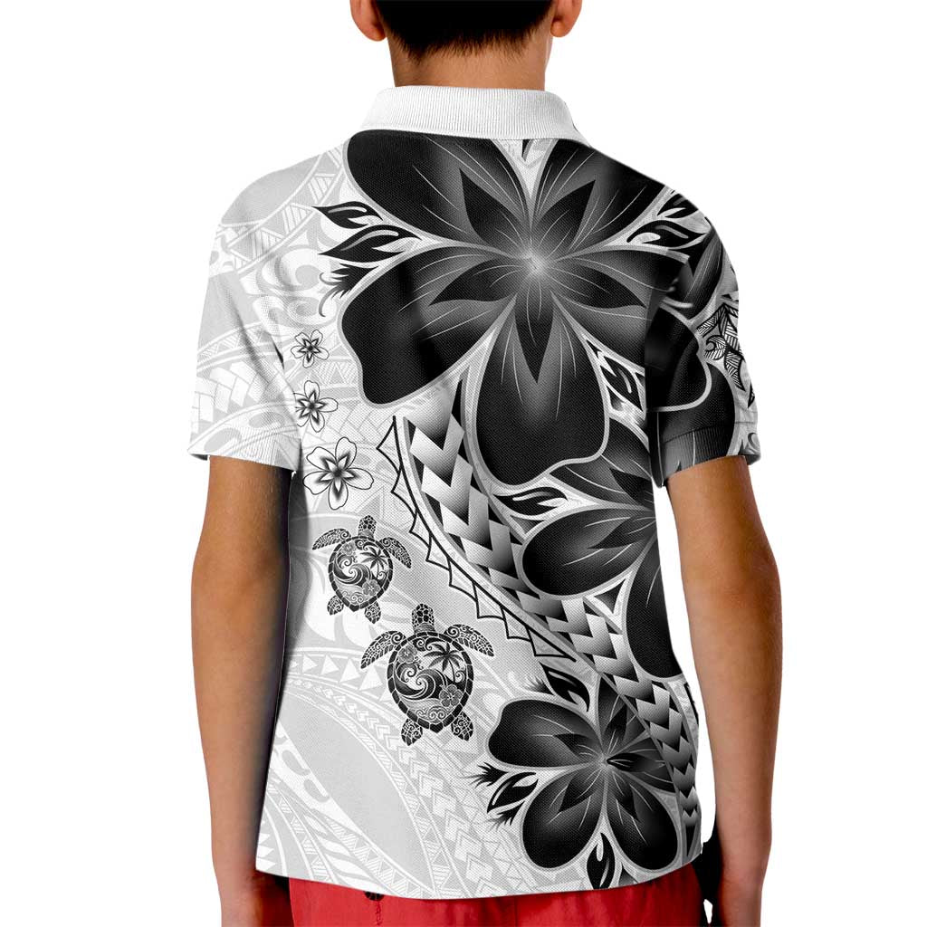 Polynesia Romantic Valentine Kid Polo Shirt Sea Turtle Couple With White Plumeria LT05 - Polynesian Pride