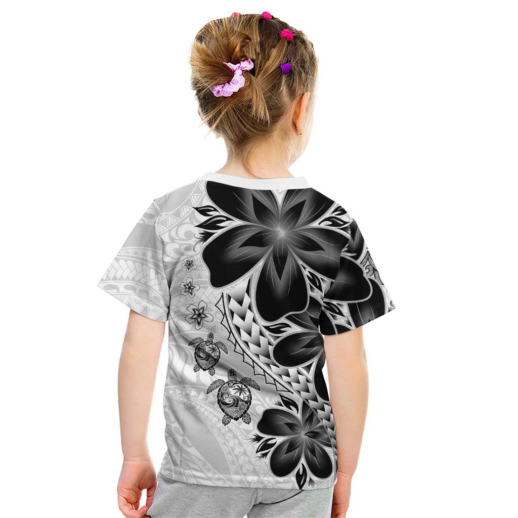 Polynesia Romantic Valentine Kid T Shirt Sea Turtle Couple With White Plumeria