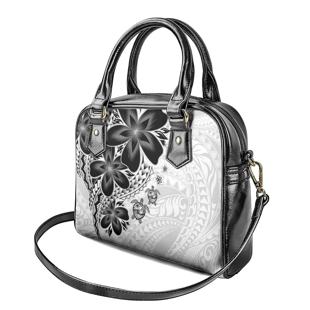 Polynesia Romantic Valentine Shoulder Handbag Sea Turtle Couple With White Plumeria