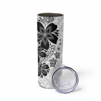 Polynesia Romantic Valentine Skinny Tumbler Sea Turtle Couple With White Plumeria