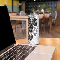 Polynesia Romantic Valentine Skinny Tumbler Sea Turtle Couple With White Plumeria