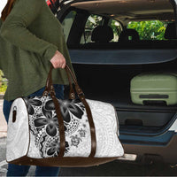 Polynesia Romantic Valentine Travel Bag Sea Turtle Couple With White Plumeria