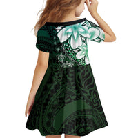 Polynesia Romantic Valentine Family Matching Long Sleeve Bodycon Dress and Hawaiian Shirt Sea Turtle Couple With Aqua Gradient Plumeria LT05 - Polynesian Pride