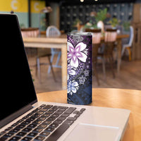 Polynesia Romantic Valentine Skinny Tumbler Sea Turtle Couple With Purple Gradient Plumeria