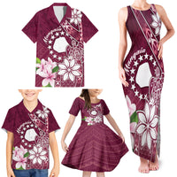 Personalised Cook Island Mangaia Gospel Day Family Matching Tank Maxi Dress and Hawaiian Shirt Floral Tribal Pattern LT05 - Polynesian Pride
