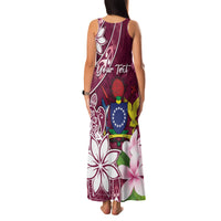 Personalised Cook Island Mangaia Gospel Day Family Matching Tank Maxi Dress and Hawaiian Shirt Floral Tribal Pattern LT05 - Polynesian Pride