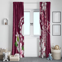 Cook Island Mangaia Gospel Day Window Curtain Floral Tribal Pattern