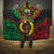 Vanuatu 45th Anniversary Independence Day Hooded Blanket Melanesian Warrior With Sand Drawing Pattern LT05