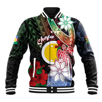 Personalised Vanuatu Shefa Day Baseball Jacket Floral Pattern