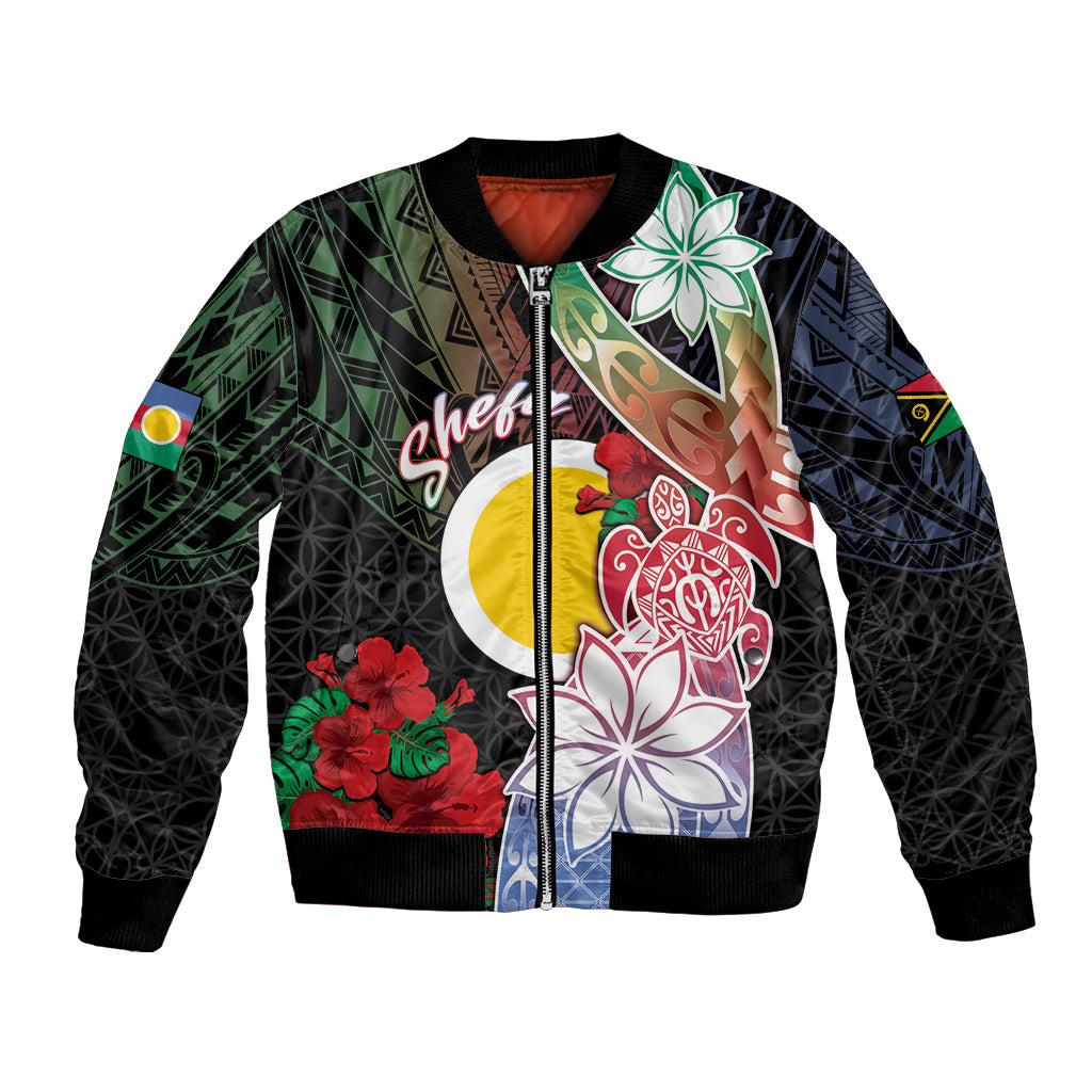 Personalised Vanuatu Shefa Day Bomber Jacket Floral Pattern