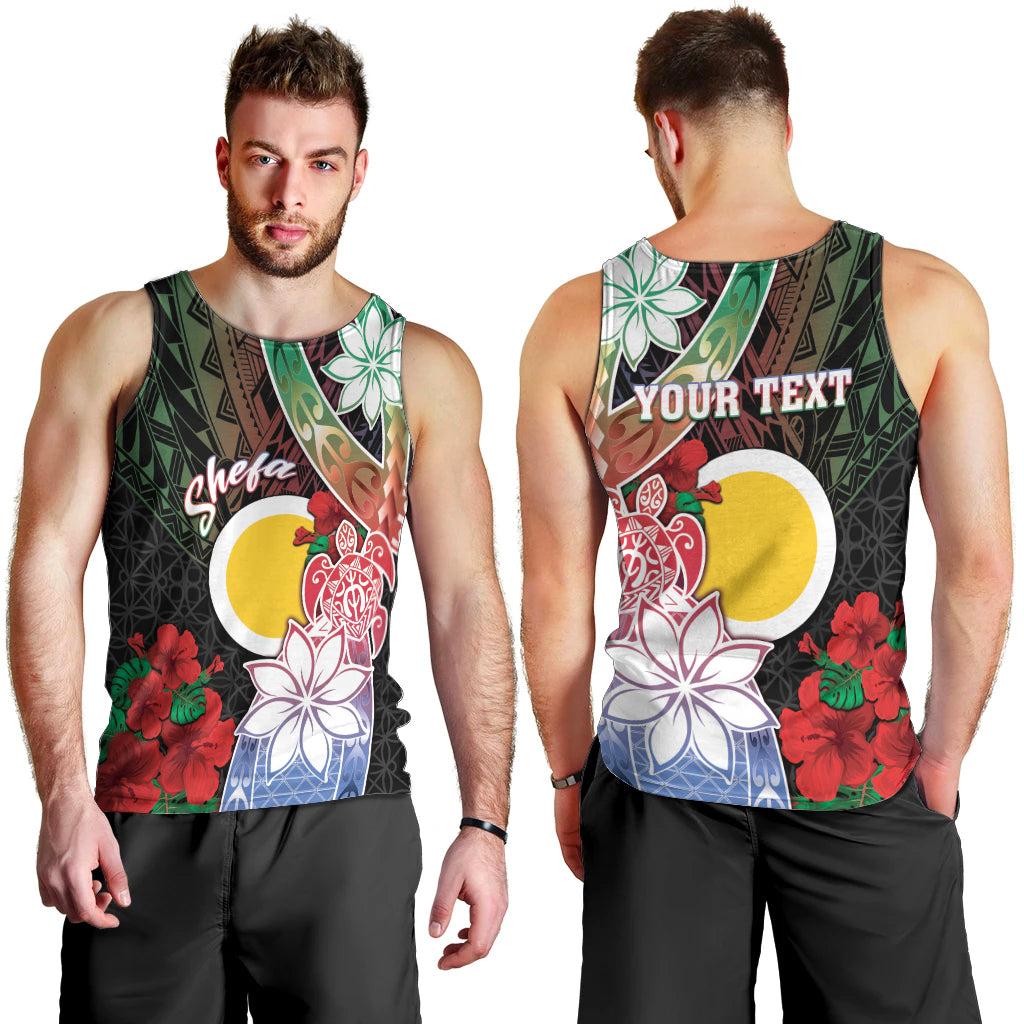 Personalised Vanuatu Shefa Day Men Tank Top Floral Pattern