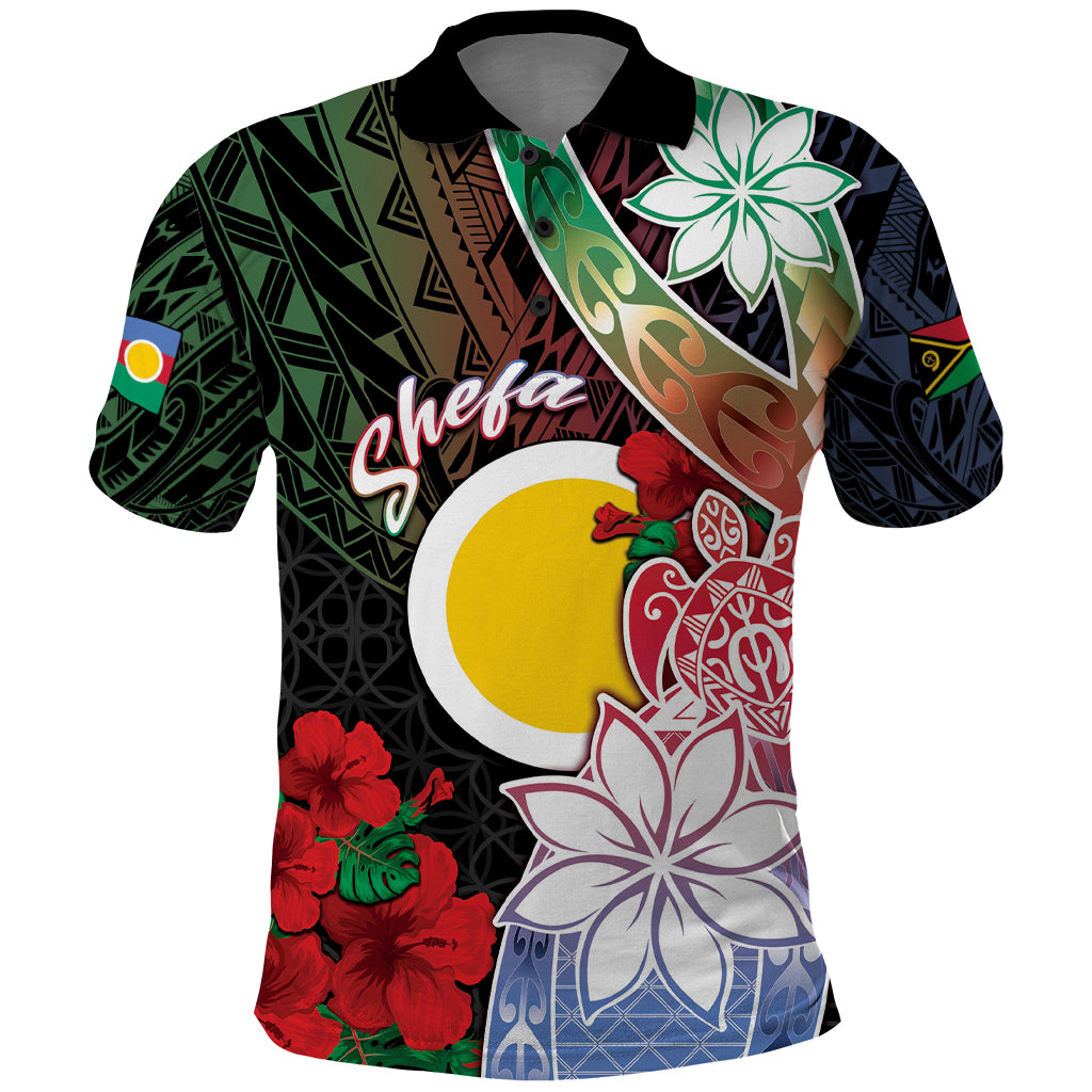 Personalised Vanuatu Shefa Day Polo Shirt Floral Pattern
