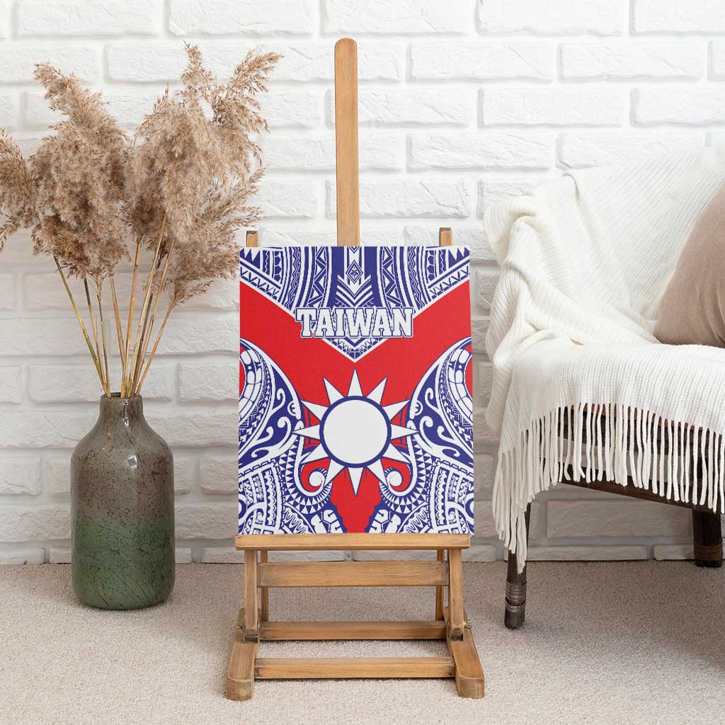 Taiwan Canvas Wall Art Austronesian Tribal Tattoo Red - Polynesian Pride