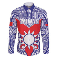 Personalised Taiwan Family Matching Puletasi and Hawaiian Shirt Austronesian Tribal Tattoo Red - Polynesian Pride