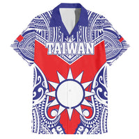 Personalised Taiwan Family Matching Summer Maxi Dress and Hawaiian Shirt Austronesian Tribal Tattoo Red - Polynesian Pride
