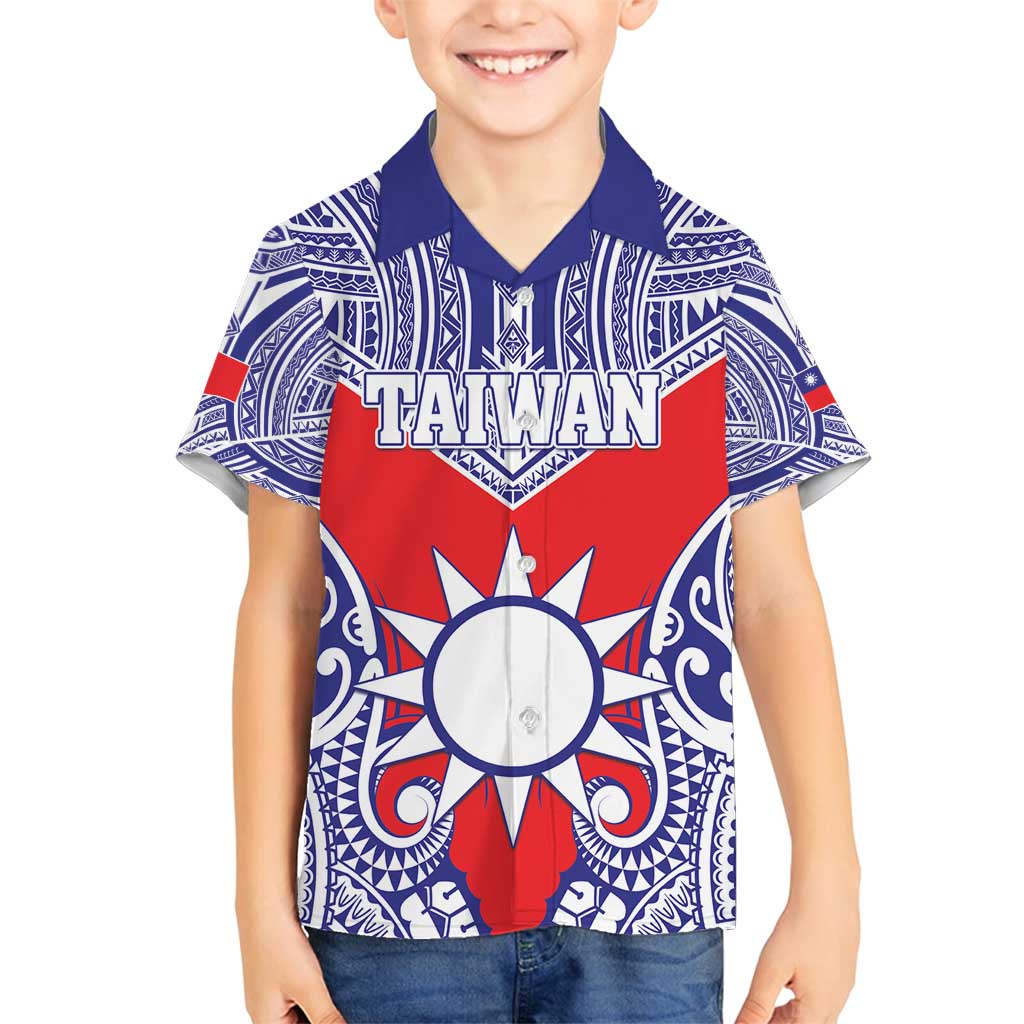 Personalised Taiwan Family Matching Tank Maxi Dress and Hawaiian Shirt Austronesian Tribal Tattoo Red - Polynesian Pride