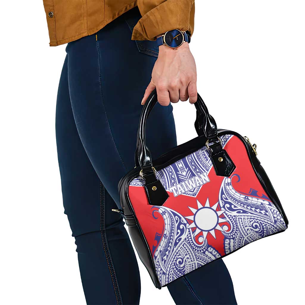 Taiwan Shoulder Handbag Austronesian Tribal Tattoo Red - Polynesian Pride