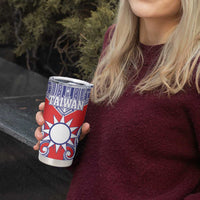Personalised Taiwan Tumbler Cup Austronesian Tribal Tattoo Red - Polynesian Pride