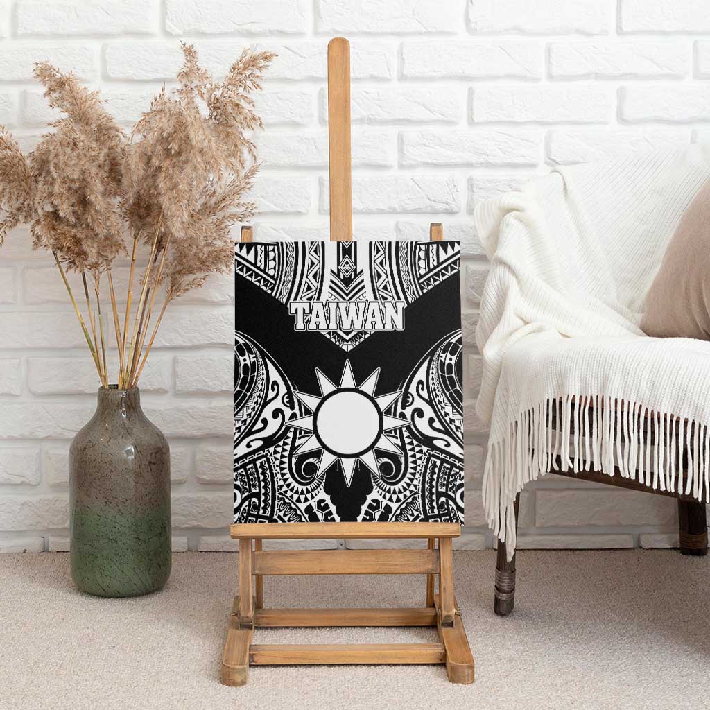 Taiwan Canvas Wall Art Austronesian Tribal Tattoo Black - Polynesian Pride
