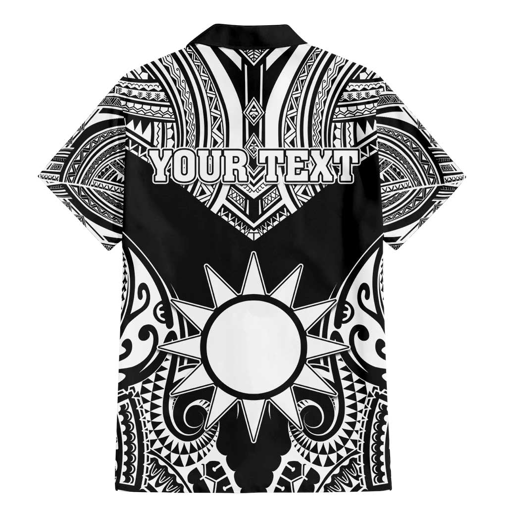 Personalised Taiwan Family Matching Mermaid Dress and Hawaiian Shirt Austronesian Tribal Tattoo Black LT05 - Polynesian Pride