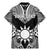 Personalised Taiwan Family Matching Mermaid Dress and Hawaiian Shirt Austronesian Tribal Tattoo Black - Polynesian Pride