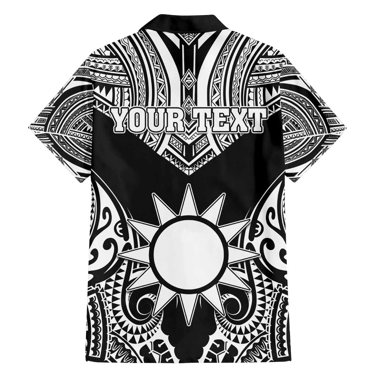 Personalised Taiwan Family Matching Off The Shoulder Long Sleeve Dress and Hawaiian Shirt Austronesian Tribal Tattoo Black LT05 - Polynesian Pride
