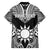 Personalised Taiwan Family Matching Off The Shoulder Long Sleeve Dress and Hawaiian Shirt Austronesian Tribal Tattoo Black - Polynesian Pride