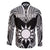 Personalised Taiwan Family Matching Puletasi and Hawaiian Shirt Austronesian Tribal Tattoo Black - Polynesian Pride