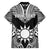 Personalised Taiwan Family Matching Short Sleeve Bodycon Dress and Hawaiian Shirt Austronesian Tribal Tattoo Black - Polynesian Pride