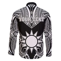 Personalised Taiwan Family Matching Short Sleeve Bodycon Dress and Hawaiian Shirt Austronesian Tribal Tattoo Black LT05 - Polynesian Pride