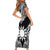 Personalised Taiwan Family Matching Short Sleeve Bodycon Dress and Hawaiian Shirt Austronesian Tribal Tattoo Black - Polynesian Pride