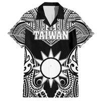 Personalised Taiwan Family Matching Tank Maxi Dress and Hawaiian Shirt Austronesian Tribal Tattoo Black - Polynesian Pride