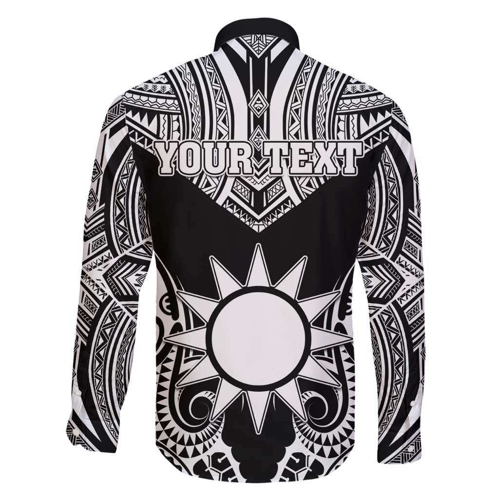 Personalised Taiwan Family Matching Tank Maxi Dress and Hawaiian Shirt Austronesian Tribal Tattoo Black - Polynesian Pride