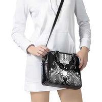 Taiwan Shoulder Handbag Austronesian Tribal Tattoo Black - Polynesian Pride