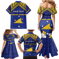 Personalised Tokelau Happy Tokehega Day Family Matching Mermaid Dress and Hawaiian Shirt Polynesian Tribal Tattoo LT05 - Polynesian Pride