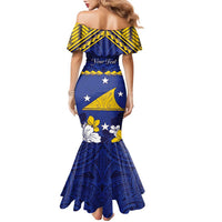 Personalised Tokelau Happy Tokehega Day Family Matching Mermaid Dress and Hawaiian Shirt Polynesian Tribal Tattoo LT05 - Polynesian Pride