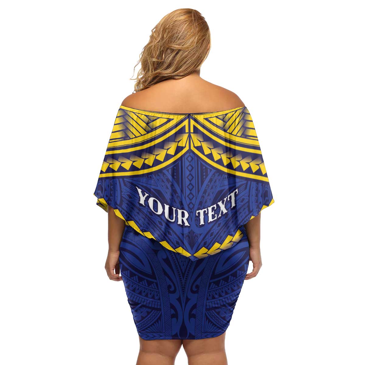 Personalised Tokelau Happy Tokehega Day Family Matching Off Shoulder Short Dress and Hawaiian Shirt Polynesian Tribal Tattoo LT05 - Polynesian Pride