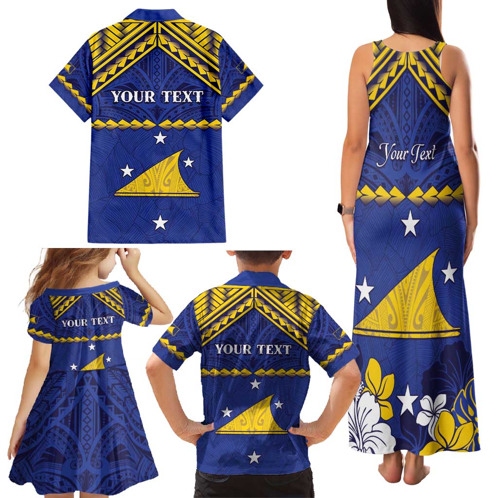 Personalised Tokelau Happy Tokehega Day Family Matching Tank Maxi Dress and Hawaiian Shirt Polynesian Tribal Tattoo LT05 - Polynesian Pride