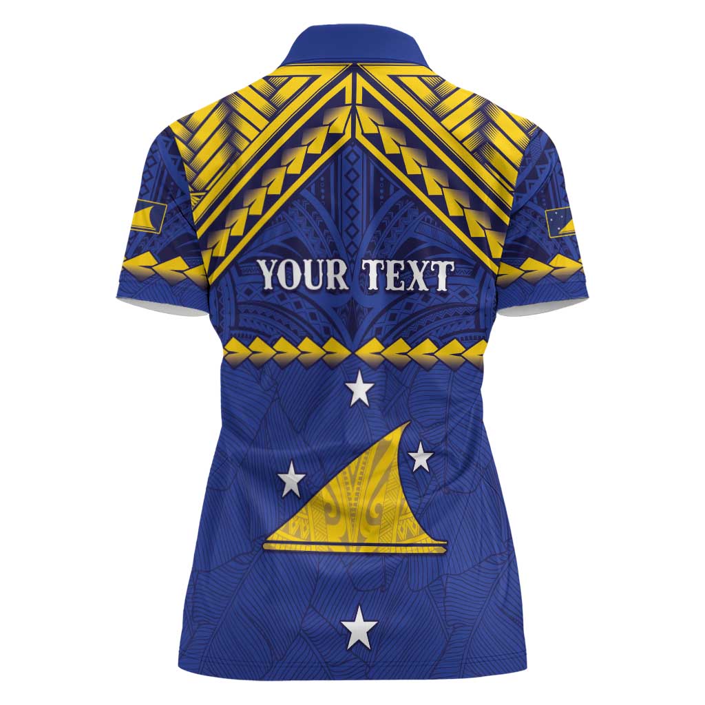 Personalised Tokelau Happy Tokehega Day Women Polo Shirt Polynesian Tribal Tattoo LT05 - Polynesian Pride