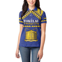 Personalised Tokelau Happy Tokehega Day Women Polo Shirt Polynesian Tribal Tattoo LT05 - Polynesian Pride